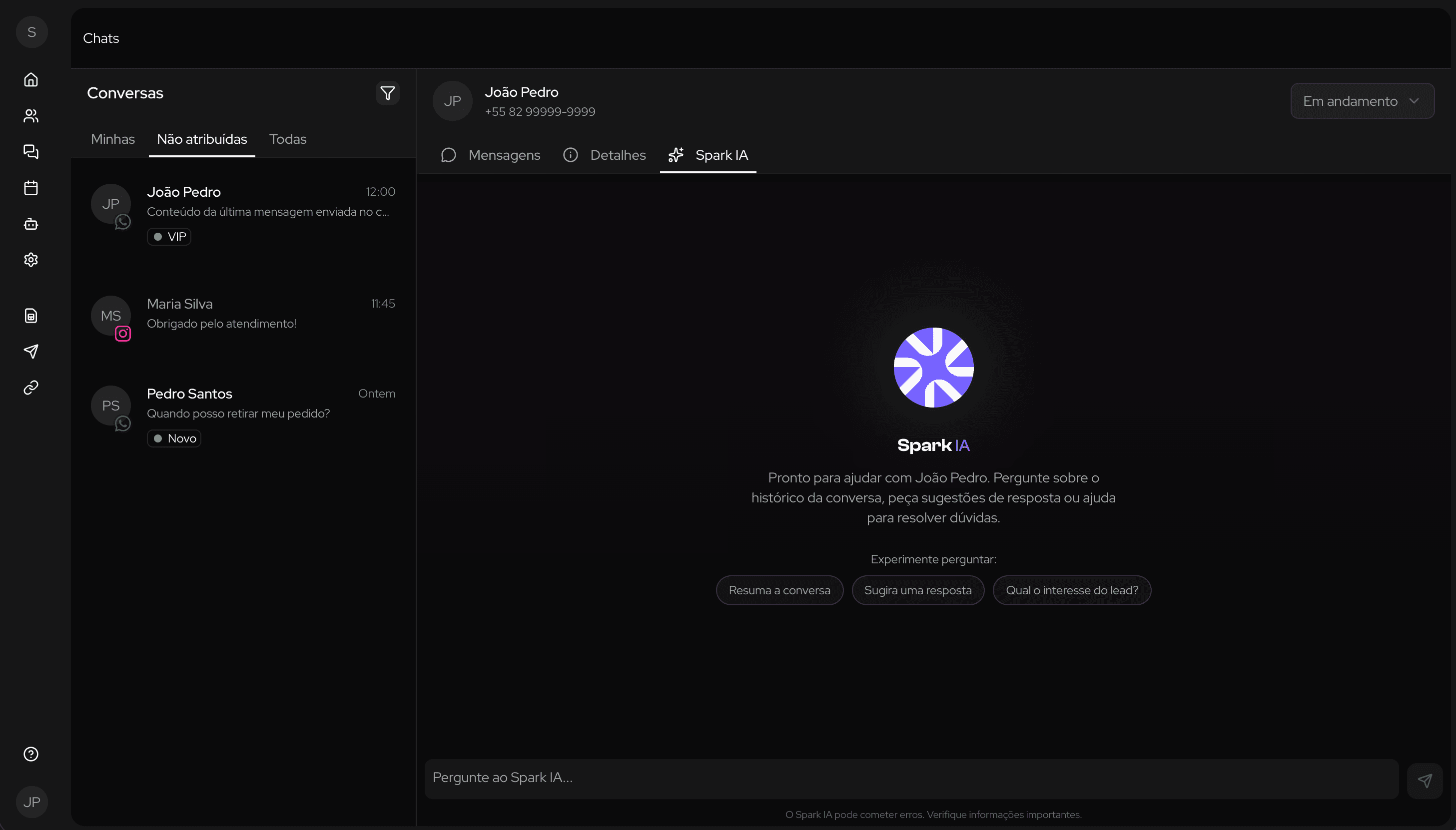 Imagem figurativa apresentando o Spark IA